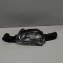 anywhere belt bag, black straps, clear, 3 pack