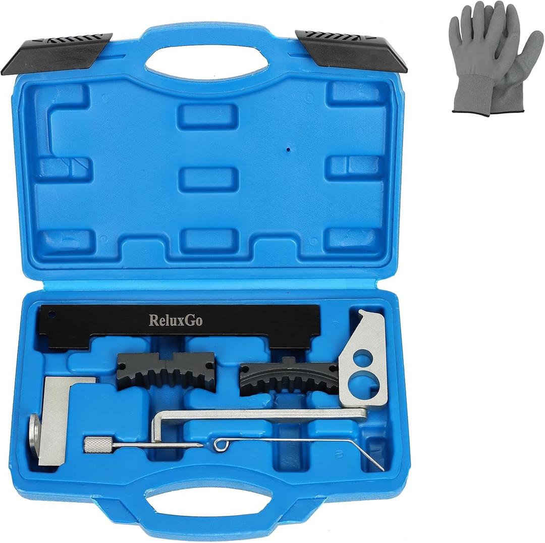 ReluxGo Engine Camshaft Tensioning Locking Alignment Timing Belt Tool Kit for Chevy Cruze Aveo Alfa Romeo Fiat 16V 1.4 1.6 1.8 en6340 km6340