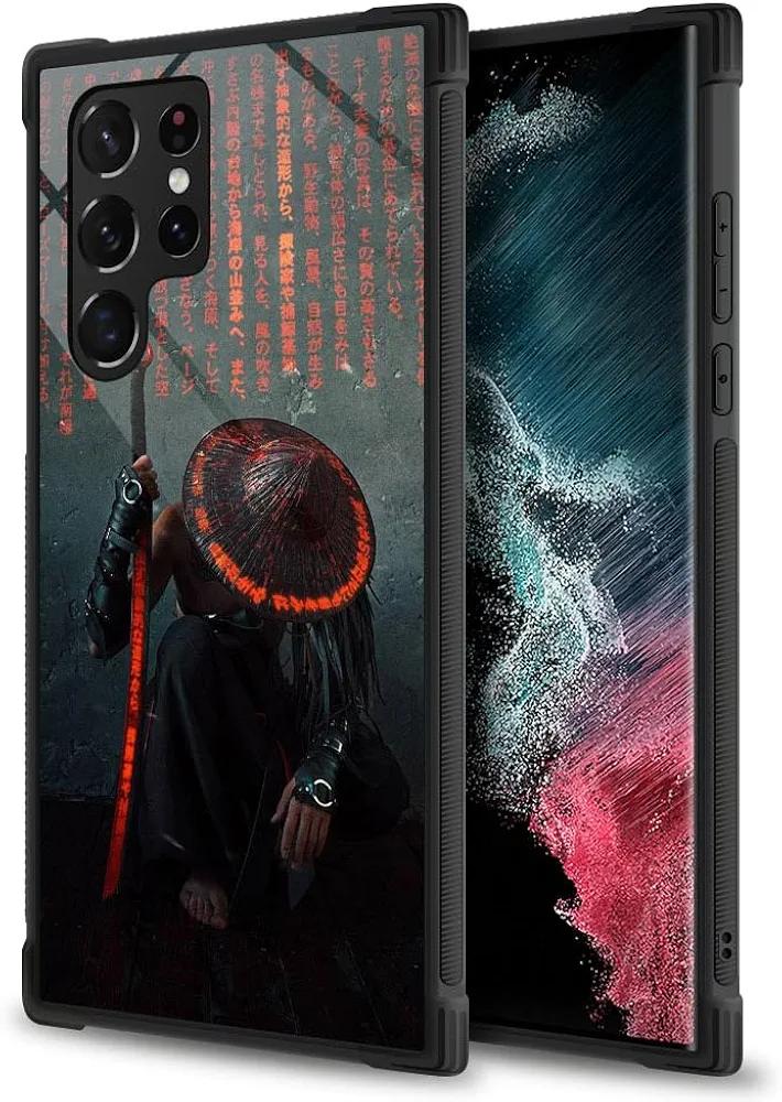 Compatible with Samsung Galaxy S24 Ultra Case, Samurai Galaxy S24 Ultra Case for Boys Man, Soft TPU Bumper Design Anti-Scratch Shockproof 6.9-inch