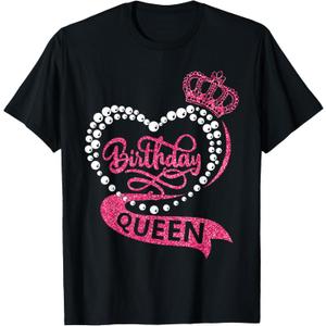 Birthday Queen Squad It's My Birthday Girls Women Matching T-Shirt XXXL