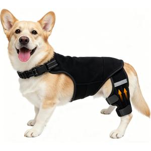 Dog Knee Braces for Torn ACL Hind Leg, Adjustable Dog Leg Braces for Back Leg with 4 Stabilizers for Luxating Patella Relieves Ligament Injury and Joint Pains M
