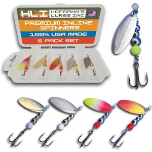 Hipster Pro Pack Trout Spinners - Proven Inline Spinner Baits, Premium Rooster Tail Fishing Lures for Trout and Salmon River Fishing, 100% USA Made by Hofmann's Lures