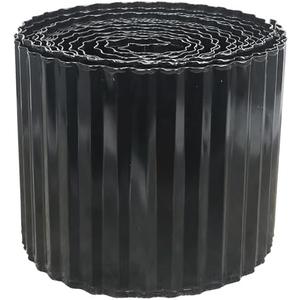 Quibbay Corrugated Metal Garden Edging, 8"×20Ft Landscape Edging Border for DIY Lawn, Flower Bed and Garden Fence, Metal Garden Edging for Landscaping, Yard and Tree Surrounds Borders, Black