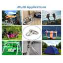 516inch Quick Links Chain Connector - Stainless Steel D Shape Locking Carabiner for Hammock, Swing, Sail, Pet, Boating, Camping, Indoor Outdoor Use, 4 Packs (M8)