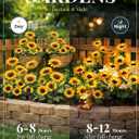 GIGALUMI Solar Garden Lights Artificial Sunflowers, LED Garden Decor Carefree Sunflower Solar Lights Outdoor Yard Decorations Outdoor, Everlasting Sunflower Decor Gift for Yard Patio (Set of 2)