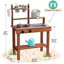 ROBOTIME Mud Kitchen for Kids Outdoor, Wooden Kids Kitchen Playset, Outdoor Play Kitchen with Removable Sink, Faucet, Cooking Accessories, Stove, Fun Backyard Outdoor Kitchen for Boys Girls 3+