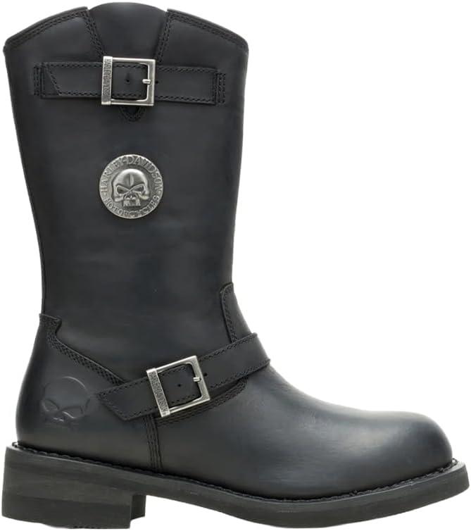 Harley-Davidson Footwear Mens Classic Cruise Tall Motorcycle Casual Boots Mid Calf - Black, 8M