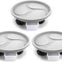 Looca Plant Caddy with Wheels and Drainage Tray, 13Rolling Plant Stand Flower Pot Mover, Planter Caddies Round Plant Dolly for Heavy Duty Planter, 3 Pack, Bearing 120 lbs (Grey)
