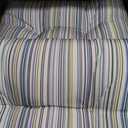 FUNHOME Set of 2 Outdoor Chair Cushions Waterproof Tufted Seat Cushions for Patio Furniture 19 x 19 x 5 Inch Patio Cushion for Rocking, Camping, Kitchen Chairs-Blue Stripe