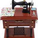 Framendino, Sewing Machine Music Box Vintage Musical Classical Desk Decor Christmas Valentine's Day 1 Pack