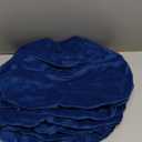 Smiry Velvet Seat Covers for Dining Room Chair Set of 6, Stretch Fit Removable Washable Chair Seat Cushion Protector Slipcovers with Ties, Federal Blue