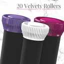 Remington Ionic Conditioning Hair Setter, 20 Velvet Hair Rollers, 6 Large (1), 10 Medium (1"), 4 Small (), Blowout Style Hair Curlers, Pink
