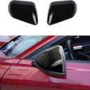 RT-TCZ Rearview Mirror Cover Trim Kit Decoration for Ford Mustang 2015 2016 2017 2018 2019 2020 2021 2022 2023 2024 (Black)