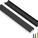 Ravinte 3 Pack Finger Pulls for Cabinets 254mm/10 Length Black Edge Pulls Matte Black Finger Cabinet Pulls Concealed Handles for Kitchen Drawer Finger Edge Pull Tab Handle