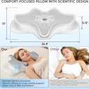 Cervical Pillow for Neck and Shoulder Support, Contour Memory Foam Pillow for Pain Relief, 2 Heights Cooling Ergonomic Orthopedic Pillow for Side Back Stomach Sleepers Grey