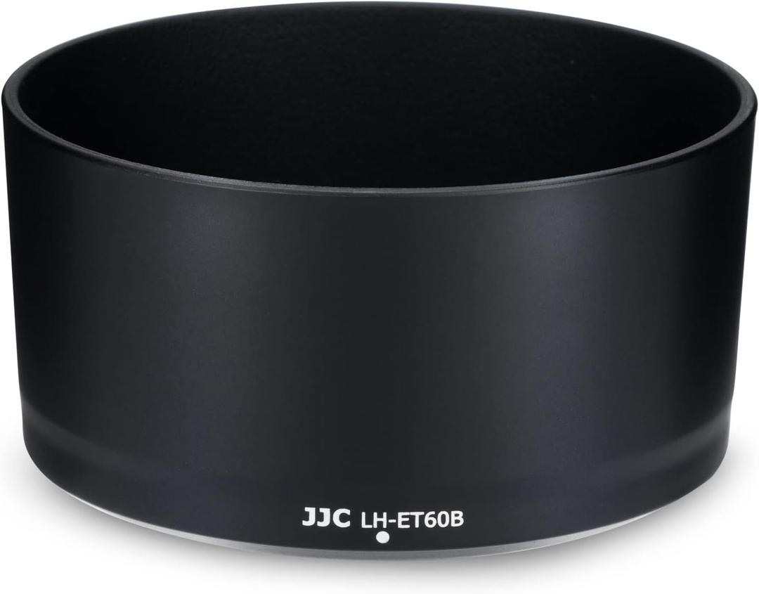 JJC ET-60B Lens Hood for Canon RF-S 55-210mm f/5-7.1 is STM Telephoto Zoom Lens on Canon R50 R100 Replaces Canon ET-60B with Reversible Design, Compatible with 55mm Filter and Lens Cap