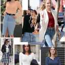Long Sleeve Shirts for Women, Casual Solid Henley Tops Button Down Shirts, V Neck Blouses Basic Ribbed Knit Shirts for Party (Blue, XL)
