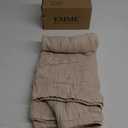 EMME Cotton Throw Blanket Large 50"x70" Gifts for Women 100% Muslin for Couch Breathable Gauze All Season Soft and Lightweight Pre-Washed (Light Tan)