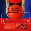 Silent Basketball Size 7 and Size 3 - Non-derforming Package, New Upgraded Weight 600g Grooved Airless Indoor Basketball, Silent Training Ball High Bounce for Quiet Dribbling and Indoor Training