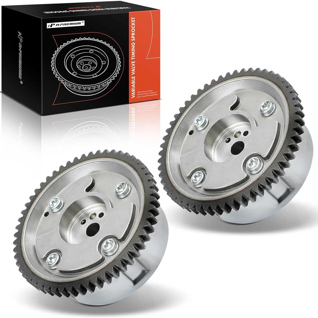 A-Premium 2PCS Intake and Exhaust Variable Valve Timing (VVT) Sprocket Gear Camshaft Adjuster Compatible with Jeep Compass, Patriot & Dodge Journey, Avenger, Caliber & Chrysler 200, Sebring, Cirrus