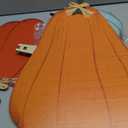 5 Pcs Outdoor Pumpkins for Porch Fall Thanksgiving Decor Rustic Wooden Stack Pumpkin Porch Standing Decorations Vintage Fall Decor Pumpkin Sign for Autumn Front Door Lawn Garden Yard Patio