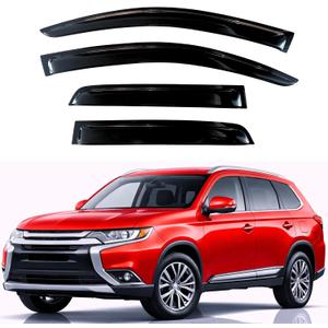 KPY Rain Guards Fit for 2011-2020 Mitsubishi Outlander, Out-Channel Window Visors Vent Wind Deflectors 4PC, Car Accessories for 11-20 Outlander (Excludes Sport Model)