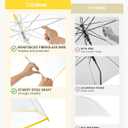 G4Free 52 inch Clear Bubble Umbrella Large Transparent Dome Stick Umbrella
