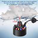 FITNATE 350ml/H Mist Maker Fogger,12 LED Color Ultrasonic Fogger, with Adjustable Fog Controller,Perfect for Water Feature, Halloween and Other Holiday Decorations