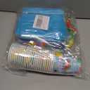 Sunmmer Swimming Pool Party Supplies Tableware Set - Tropical Beach Decorations Include Plates, Napkins, Cups, Cutlery, for Hawaiian Beach Theme Party Supplies | Serves 24