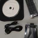 Portable CD Player with Bluetooth Desktop CD Player for Home CD Music Players with Remote Control,Timer,Built-in Dual Speakers with LED Display Home Audio Boombox FM Radio (Black)