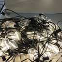 Brightever LED Outdoor String Lights 100FT Patio Lights with 52 Shatterproof ST38 Vintage Edison Bulbs, Outside Hanging Light Waterproof for Porch, Deck, Garden, Backyard, Balcony, 2700K Dimmable (100FT-Warm White, Black Wire)