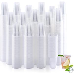 Turbo Bee 1000 Pack 7 oz Disposable Plastic Cups, Drinking Cups, Clear Plastic Cups Tumblers for Birthday Parties, Picnics, Ceremonies, and Weddings, 1000 Count