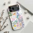 for iPhone 17 Pro Max Case Cute - Wireless Charging Compatible - Dual-Layer Hard Shell + Silicone Cover - Aesthetic Protective Phone Case for Women - Coquette Italian Summer Collage Coastal