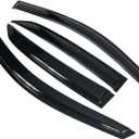 Window Visors Compatible with 2009-2013 Toyota Corolla, Dark Smoke Car Rain Sun Window Shade Guard Air Deflector by IKON MOTORSPORTS, 2010 2011 2012