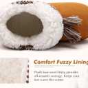 GPOS Womens House Knit Bootie Slippers Fuzzy Plush Lining Winter Ladies Warm Suede Fluff Slippers Lightweight Cozy Thick Memory Foam Comfortable Home Shoes Hard Bottom for Indoor Outdoor Size 5-11 (Khaki)