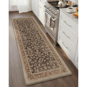 Color&Geometry Anti Fatigue Kitchen Mats for Floor 24x59, Vintage Decor, Easy Clean, Waterproof & Oil Proof, 0.4" Thick Cushioned, Non-Slip Kitchen Runner Rug for Sink, Laundry, Office, Light Taupe