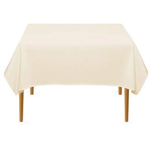 Lann's Linens - 54" Square Premium Tablecloth for Wedding/Banquet/Restaurant - Polyester Fabric Table Cloth - Ivory