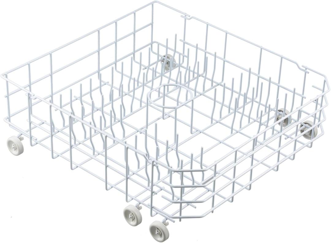 Atgestore Upgraded WD28X31819 WD28X10284 Dishwasher Rack Replacement Parts for GE Dishwasher Parts 22.2" x 20.7" Lower Rack ADW1100N10WW GE Dishwasher Bottom Dishrack Assembly Lower Dish Rack Wheels