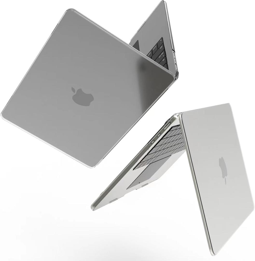 KEROM Clear Case for MacBook Air 15 inch 2026 M5, 2023-2025 M4/M3/M2 A3448 A3241 A3114 A2941, Ultra Thin Matte Plastic Hardshell & Keyboard Cover for Mac Air 15, Frosted Clear