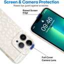 OOK Compatible with iPhone 13 Pro Max Leopard Print Case with Wrist Strap, White Leopard 6.7inch Cover Cheetah Print with Camera Protection for Women Girls, White Leopard