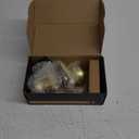 Gold Door Knobs,Interior Door Knob with Lock,Coastal Style Satin Brass Door knob for Privacy and Bedroom (1)