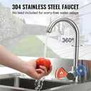 Stainless Steel Utility Sink with Faucet - Freestanding Single Bowl Sink for Commercial Kitchen, Laundry, Garage, Shop, Patio, Outdoor Prep & Wash Sink with Shelf, Fregadero Para Patio Exterior - 23In