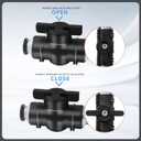 3/8 inch Push to Connect Ball Valve Union Air Flow Control Valve Quick Connect Tube Fittings Pneumatic Valve Air Hose Fittings 5pack