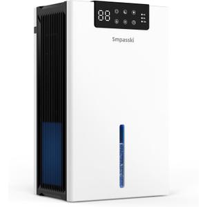Dehumidifier, Dehumidifiers for Home(1000sq.ft), 98 OZ Water Tank Dehumidifier Washable Air Filter, Quiet Dehumidifiers for Basement with Drain Hose, Auto Shut Off, 4/ 8/ 12 Timer Setting, White