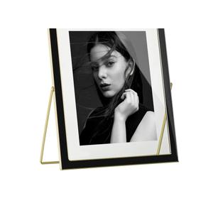 eletecpro 8x10 Enamel Floating Picture Frame with 8.8" x 10.7" Real Double Glass Cover for Floating Effect, Black Floating Photo Frame for Tabletop, Display Multi-Size Photos and Artworks, Desk Decor