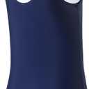 One Piece Swimsuit for Girls with Removable Chest Pad Quick Dry & Stretchy for Swim Team Beach (Blue,14Y)