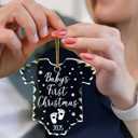 Jesuspirit Baby Expecting Ornament 2025 - Gifts for Expecting Parents, Expecting Parents to Be Unique Gifts 2025 - Glass Christmas Ornament (Baby's First Christmas 2025)