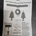 Christmas 4-Piece Set Wreaths and Wreaths Battery Box Powered LED Lights, Set of 2 Entrance Trees, White Lights, Green