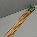 32" Archery Wooden Target Practice Arrows with 5.9" Medieval Turkey Feather Fletching for Recurve &English & Traditional Longbow Hunting (Pack of 12), Green 