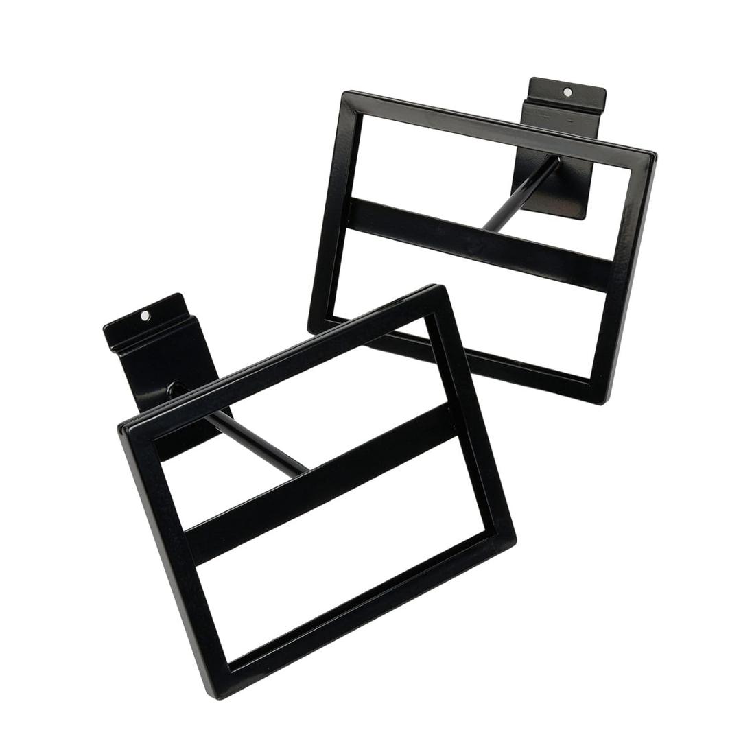 SSWBasics Rectangular Black Faceout Sign Holder for Slatwall - Holds 7" W x 5 ½"H Signs - Set of 2